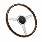 15" Classic Wood Steering Wheel Restoration Vintage Jaguar XK140 XK150 XJ6,XJ12