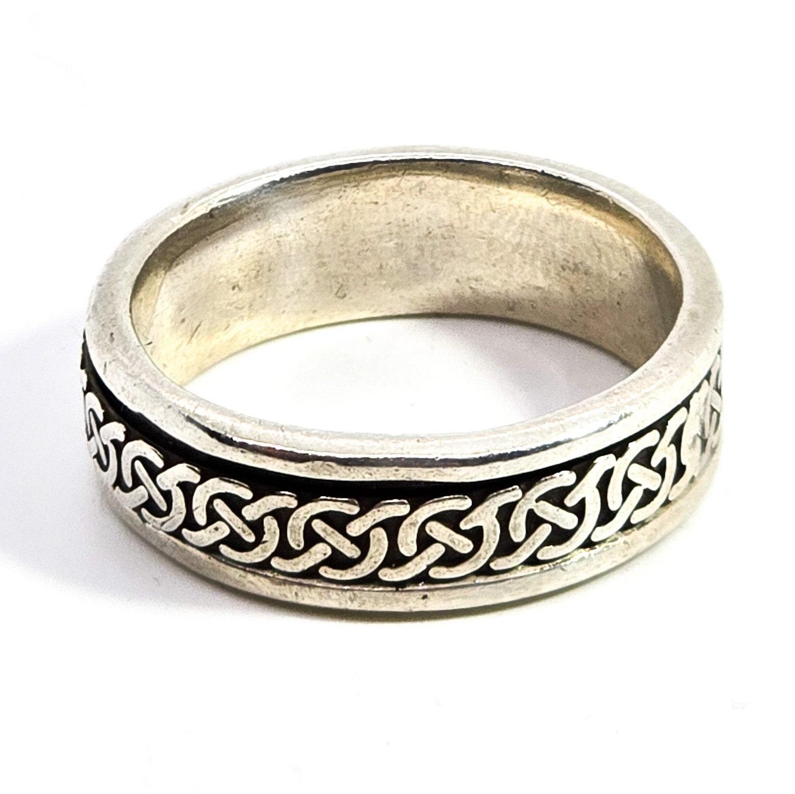 Celtic Trinity knot solid sterling silver fidget … - image 5