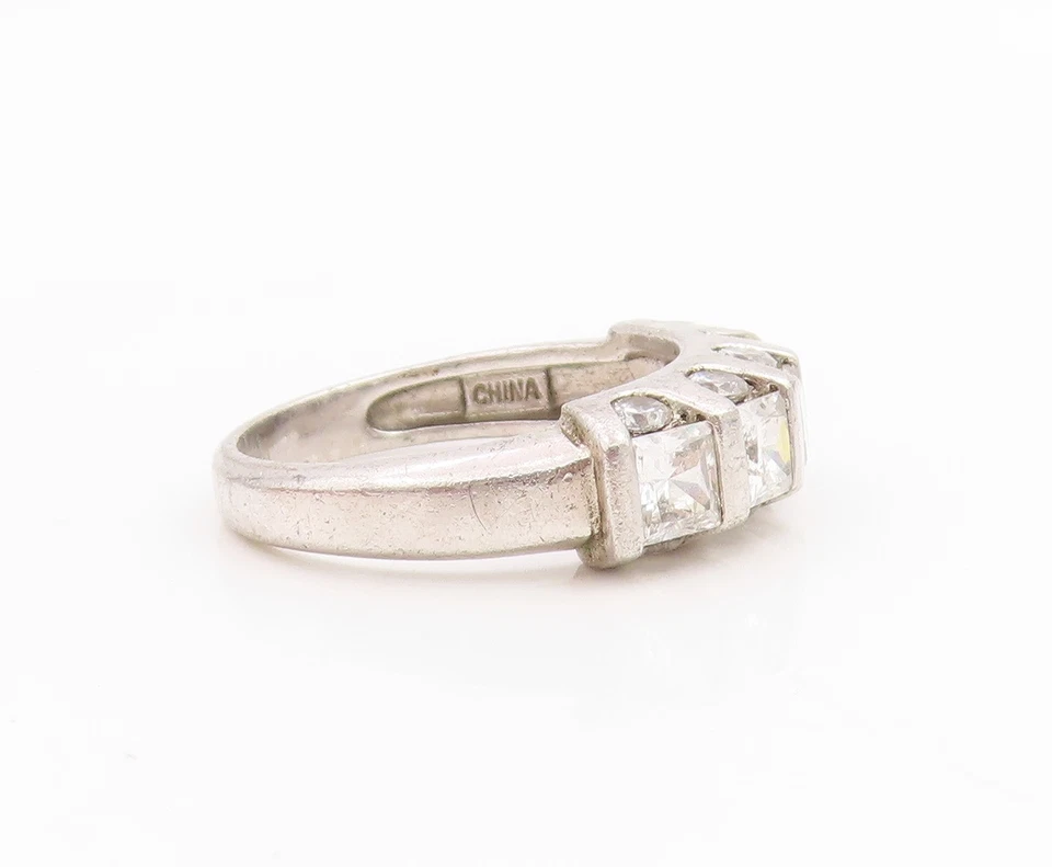 925 Пробы винтажное кольцо две формы топаз геометрический группы Sz 8 RG33858 - Изображение 4 из 4