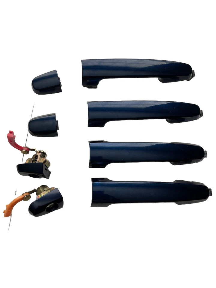 01-07 Toyota Highlander passageiro lateral exterior maçaneta 4 portas fabricante de equipamento original azul escuro - Imagem 2 de 4