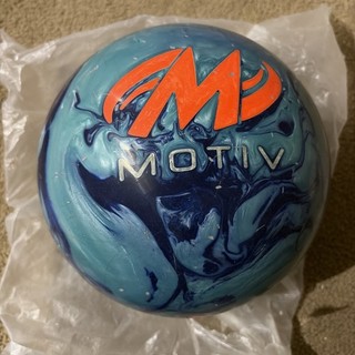 Single Drill Used 14 Lb Motiv Blue Coral Venom Bowling Ball