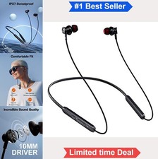Bluetooth Headphones Wireless Earbuds Neckband 30Hr Playtime IPX7 Sweatproof
