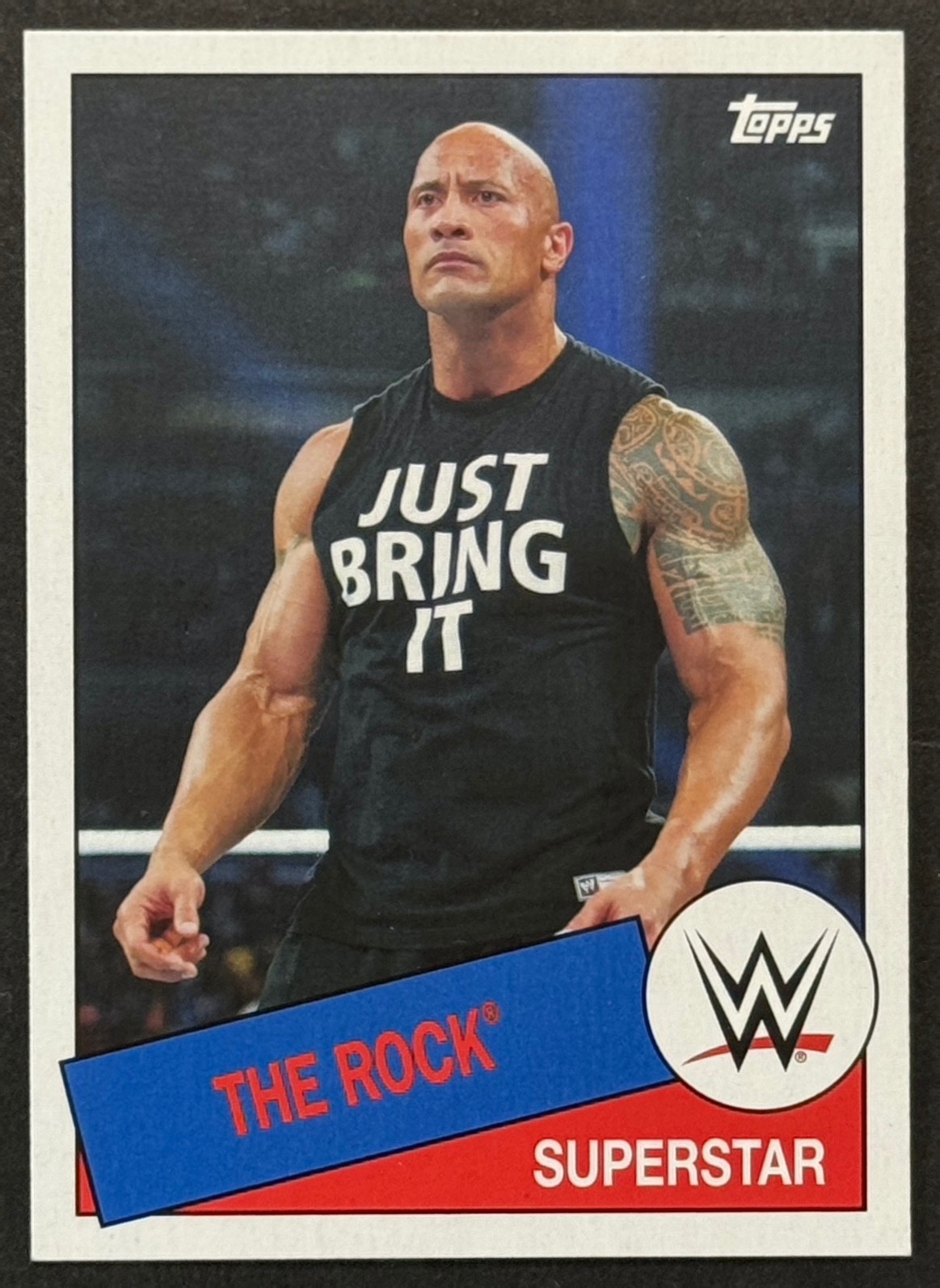 The Rock DWAYNE JOHNSON 2015 Topps Heritage WWE Superstar #86 *Free Shipping* view 1