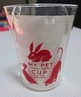 Vtg My Pet Cup; use irradiated Pet Milk 4" tall glass