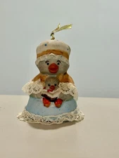 Caring Critter Chimers Bisque Porcelain Duck Ornament – Mama Goose w/ Baby