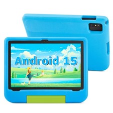 Ruufuuxy Tablet for Kids 10.1", Android 15 Kids Tablet, 1280x800 HD Screen,
