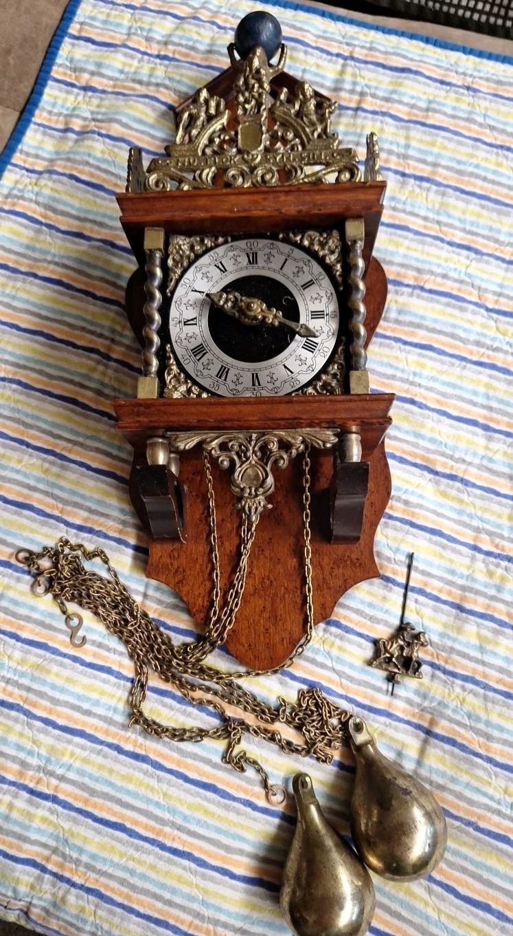 Gorgeous Vintage Zaanse Clock Atlas Dutch Zaadman Clock