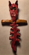Crucified Monsters - Original Lowbrow Primative Folk Pop Art Sculpture Good Juju