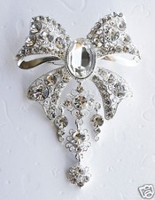 Rhinestone Crystal Brooch Pin Wedding Cake Decoration