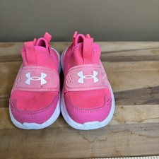 Under Armour Run Play Running Shoes Hot Pink Slip On Toddler Shoes Size 5