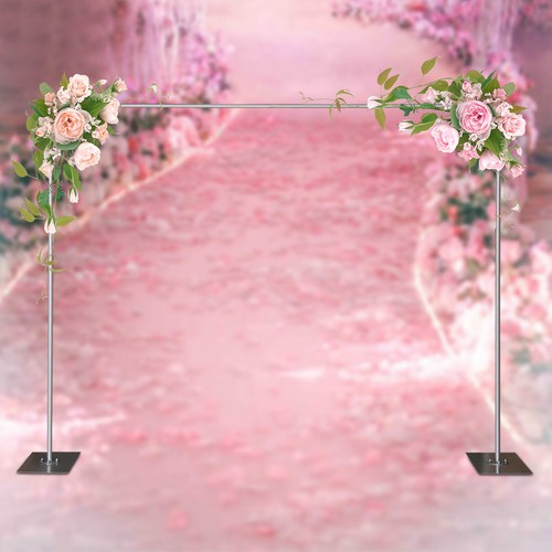 Heavy Duty Pipe Drape Kit Backdrop Support w/ Metal Steel Base-Height Adjustable - Picture 2 of 12