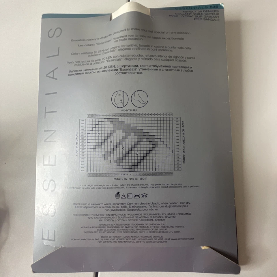 Par de Pantimedias Givenchy Gleamers Superbe Brillante Marrón Nogal Estilo 536 Talla B Foto 2 de 4