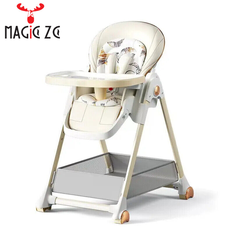 MAGIC ZC Silla de Alimentación Bebé, Mesa de Comedor Plegable, Silla Infantil Sobre Ruedas
