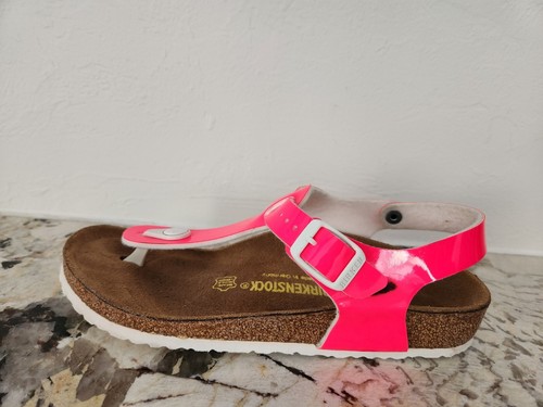 Birkenstock Neon Pink Kairo Summer Sandals Youth Girls Size ~2.5, EU 34 - 1 Wear - Picture 8 of 19