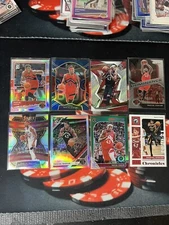PASCAL SIAKAM OPTIC PRIZM SELECT HOLO SILVER PURPLE REFRACTOR LOT OF 8 HOOPS