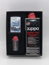 Zippo Chevrolet Truck 48756 Lighter, Flints, & Lighter Fluid Gift Set Box