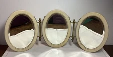MT834 Antique Victorian Trifold Beveled Shaving Mirrors
