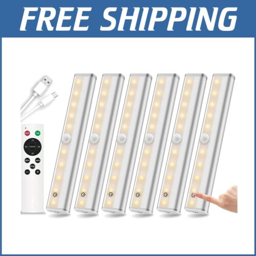 Wireless Dimmable LED Closet Lights - Rechargeable 3-Color Remote Control Set