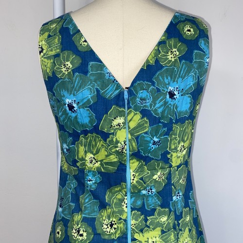 vintage handmade twist tiki psychedellic sundress 6/8 Tropical Pin Up Mod Floral - Picture 5 of 8
