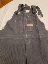 VTG Men's JCPENNEY Big Mac NEW OLD STOCK Striped Bib Overalls Squareback 52 x 44