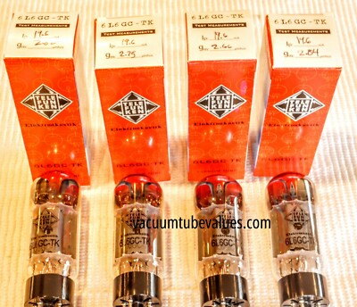 QUAD Telefunken Elektroakustik Factory Matched 6L6 6L6GC QUAD Telefunken Elektroakustik Factory Matched 6L6 6L6GC