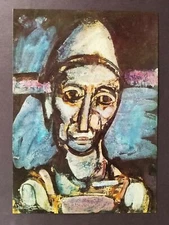 Georges Rouault "The Old Clown"  Mounted Offset Color Lithograph 1971