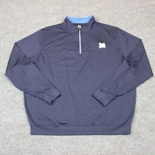 FJ Pullover Men's 2XL 1/4 Zip Blue Shirt Golf Performance Michigan