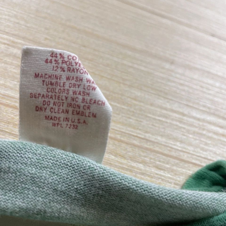 Vintage 70s Russell Athletic Rayon Tri Blend Gold Tag T Shirt Ringer S Small Fry - Image 4 of 4