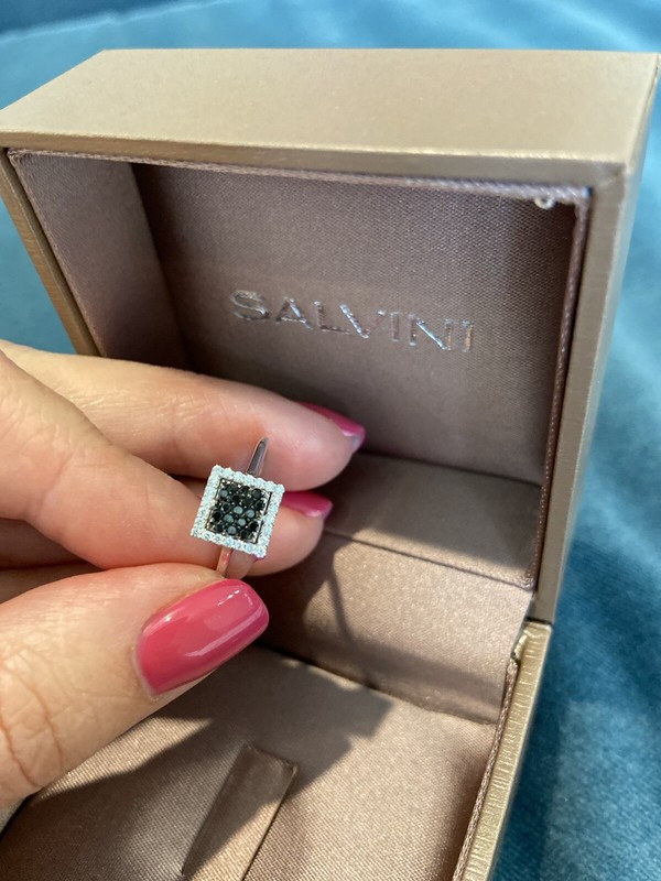 New Salvini Dea 18k White Gold Diamond 0.26ct Ring Sz 7
