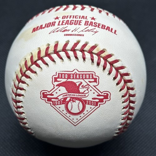 2001 American League 100th Anniversary Rawlings Official Logo Baseball Commem AL