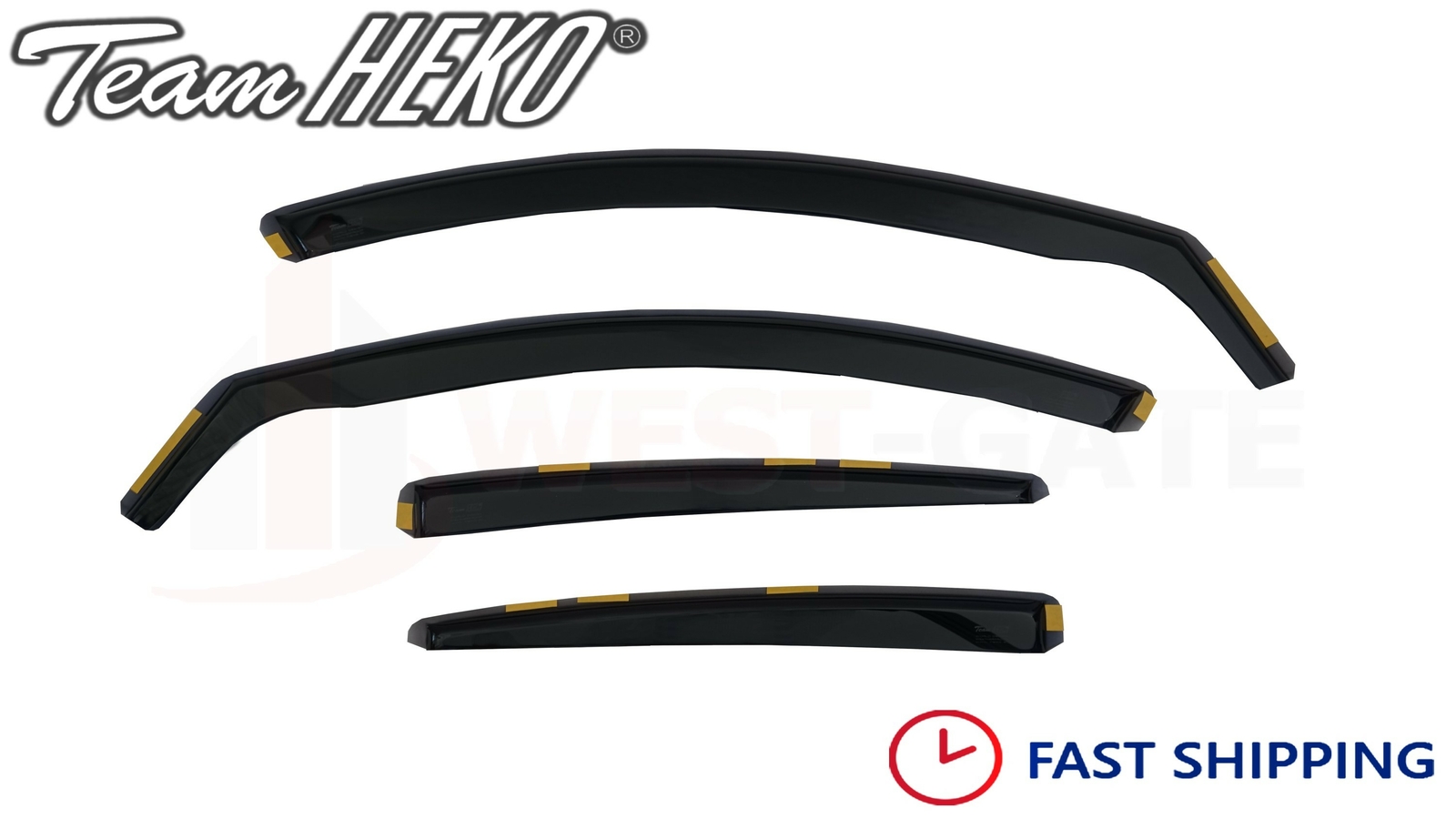 HEKO wind deflectors FULL 4pieces fits Jaguar XF mk1 X250 saloon 2007
