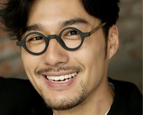 Small Size Hand Made Vintage Round Wood Eyeglass Frames Full Rim Retro Glasses