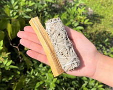 White Sage Smudge Stick  Palo Santo Wood Stick - House Cleansing Bundle
