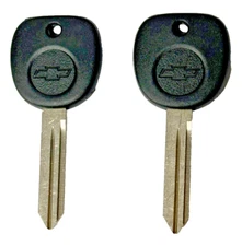 2 Pack - OEM Chevy bow-Tie Logo Key Blank For Select 1999-2009 B102GCP 15026223