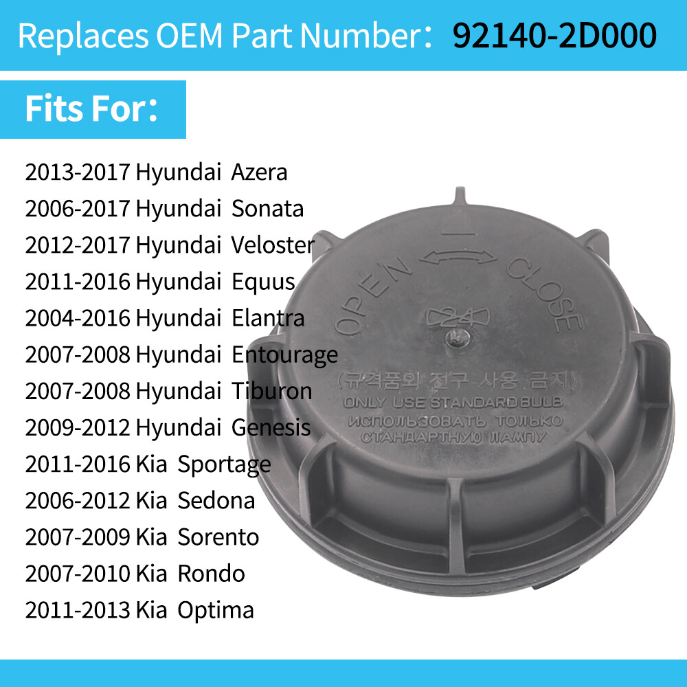 Headlight Lamp Dust Cap Cover 921402D000 Fits Hyundai Sonata & Kia