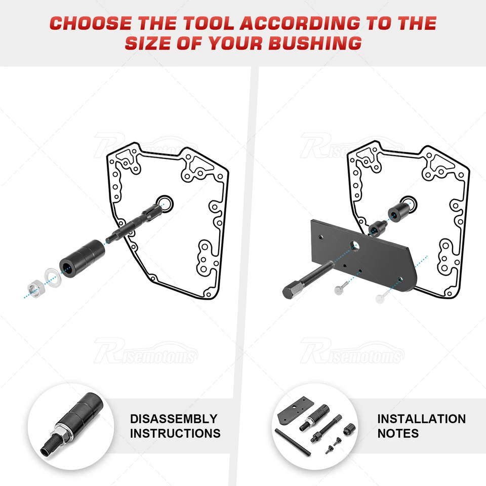 Inner Single Cam Bearing Installer Puller Remover Tools For Harley EVO 1984-UP - Image 2 of 4