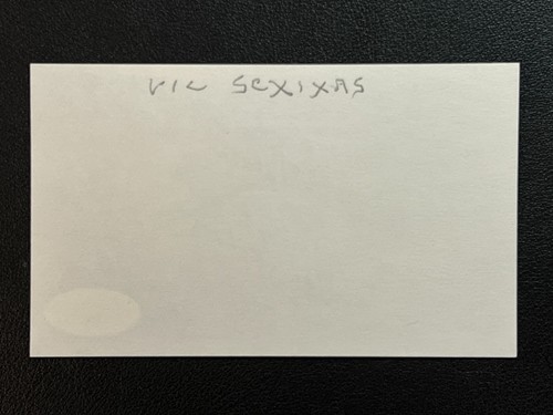 Vic Seixas Signed 3x5 Index Card JSA Cert w/COA Iconic Tennis Player HOF 1971! - Picture 3 of 4