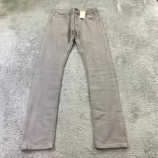 A.P.C Jeans Mens 26 Petit New Standard Solid Gray 100% Cotton  Pants as4DFS