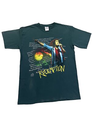 Vintage 1993 Bob Marley Redemption Single Stitch XL Shirt Wild Oats USA Made 90s