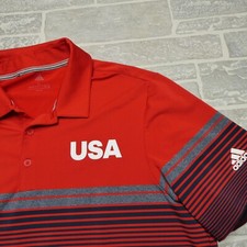 Adidas Golf Polo Shirt Mens Size Large Gred S...