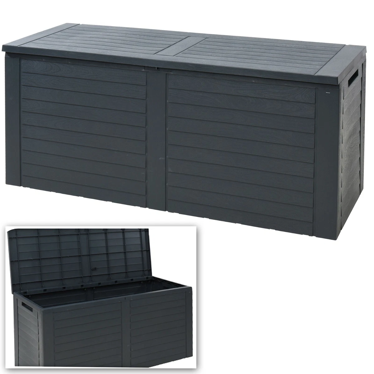 Large black storage boxes with lids outlet