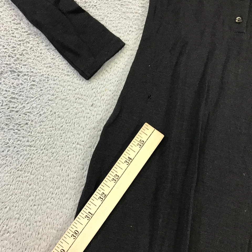 Женское платье Toteme на очень маленьких пуговицах спереди шерсть мериноса Henley макси свитер Dre - Изображение 4 из 4