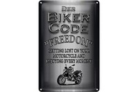 Blechschild Motorrad 20X30Cm Biker Code Freedom Getting