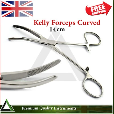 MEDSPO / LONDON INSTRUMENTS Hemostat Locking Clamp Curved Forceps Pets Hair Grooming Surgical Tool