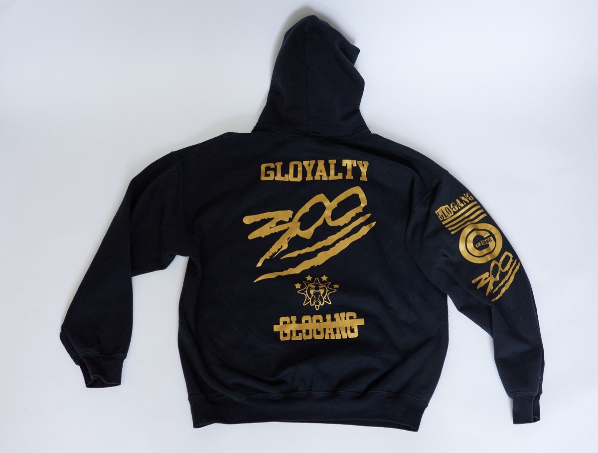 Glo Gang Black & Gold Hoodie Large Chief Keef Gloyalty