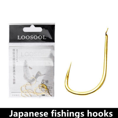 100pcs SHIN KANTO Double Slot Small Japan Fishing Hooks Crucian Carp Barbless