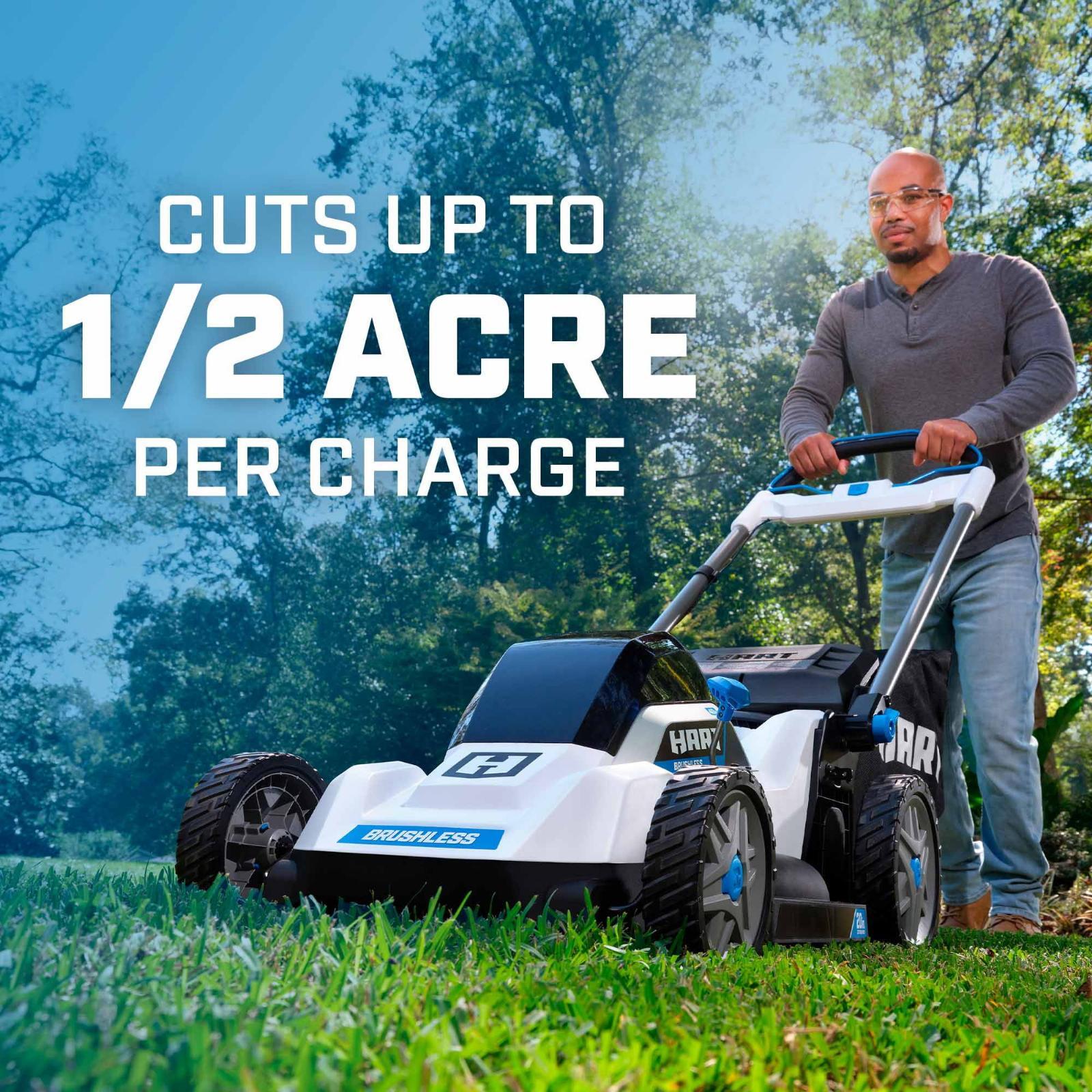 20-Inch Cordless Push Lawn Mower Kit 40-Volt Adjustable Brushless WIth Battery