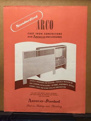 Vtg American Standard Brochure 1948 ARCO Cast Iron Convectors Enclosures  HVAC | eBay