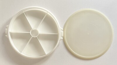 Vintage Tupperware Round 6 Section Container & Tupper Seal Lid