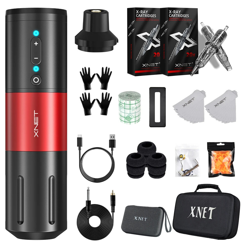 XNET Wireless　tattoo machine set Amazon.com: Tattoo Gun Kit Complete Tattoo Machine Kit, Xnet